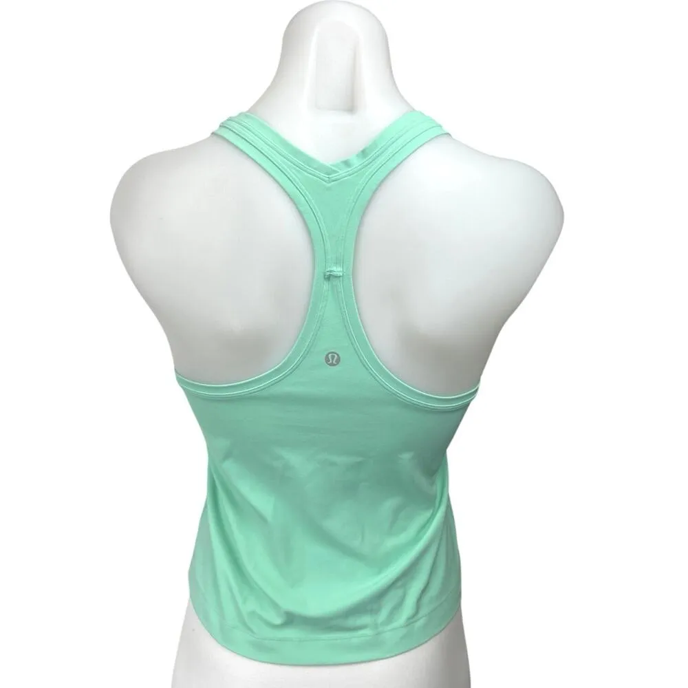 Lululemon Mint Green Racerback Sleeveless Yoga Workout Athletic Tank Top Size 4 - Image 2