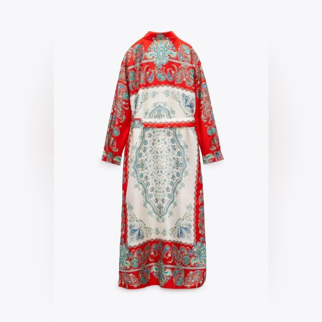 zara printed shirt dress - Image 3