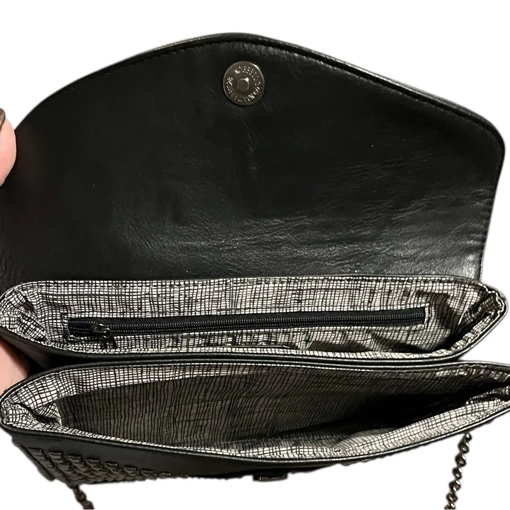 MMS Design Studio Aryanna Black Studded Crossbody with Gunmetal Studs & Chain - Image 8