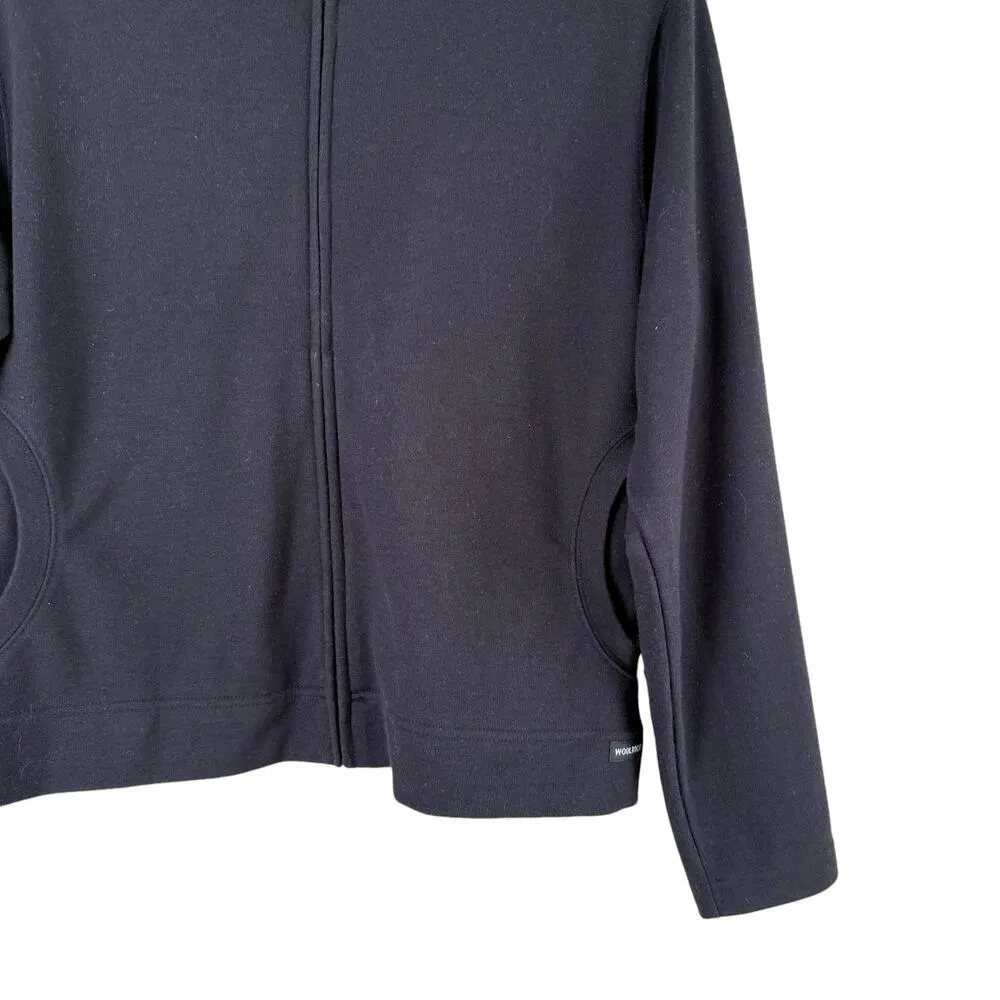 Woolrich‎ Full Zip Short Jacket in Black Stretch Cotton, Size Medium - Image 5
