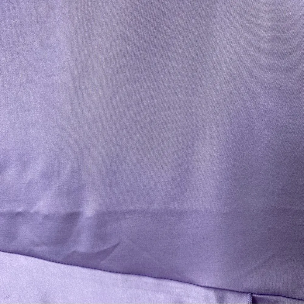 & Other Stories Light Pastel Purple Lilac Satin Asymmetrical Midi Skirt Size 12 - Image 4