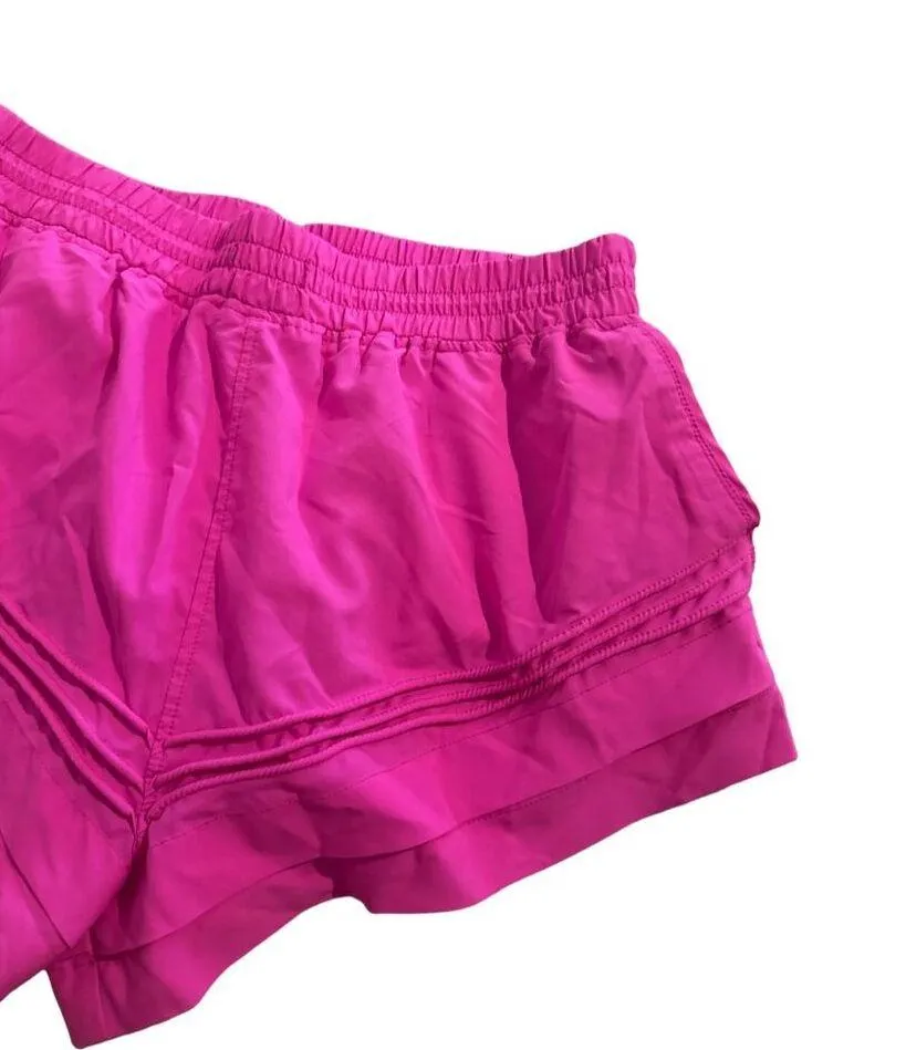 Free People  Movement Pink Layered Shorts Size Medium - Image 3
