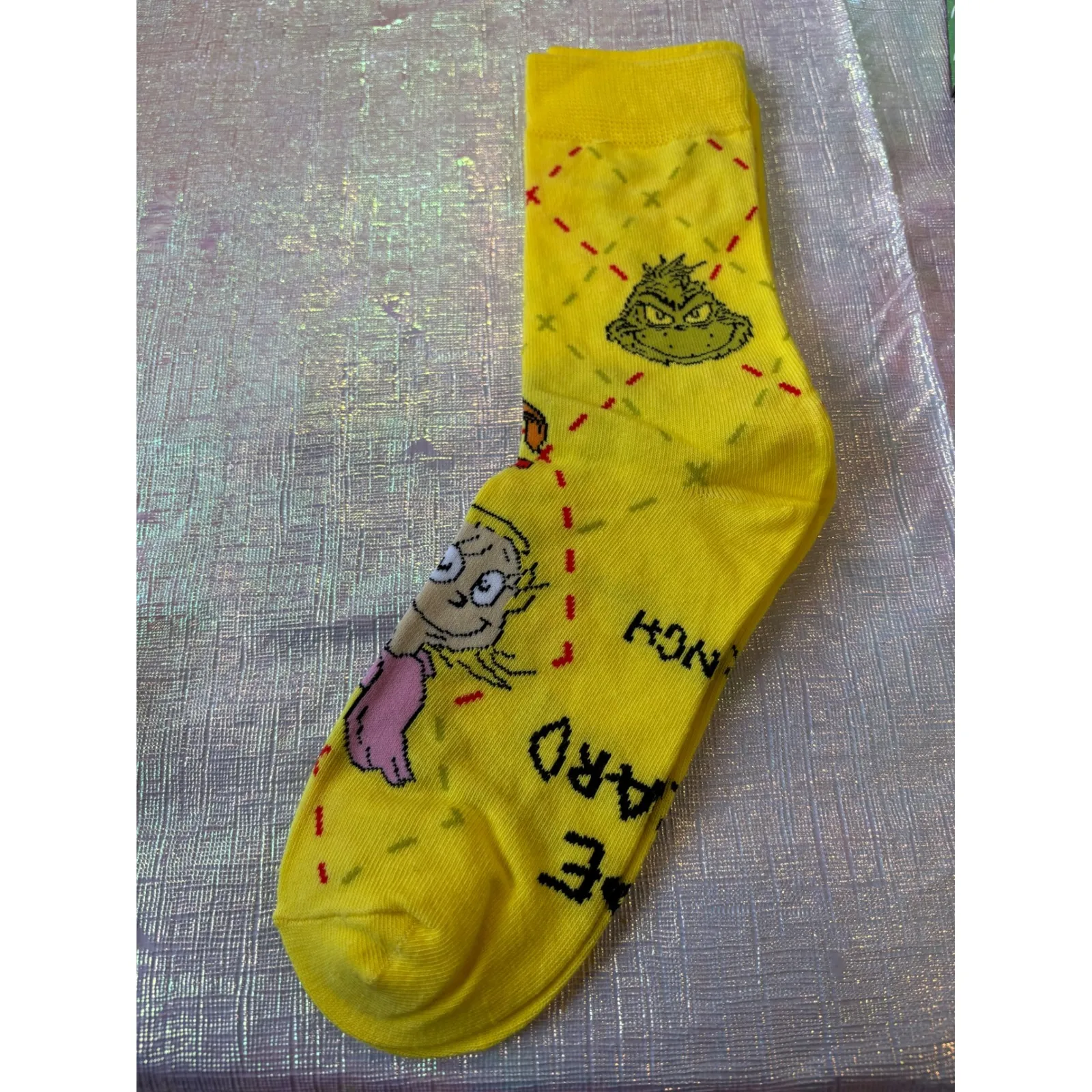 McDonalds The Grinch Meal Socks Yellow Christmas Holiday Grinchmas New - Image 2