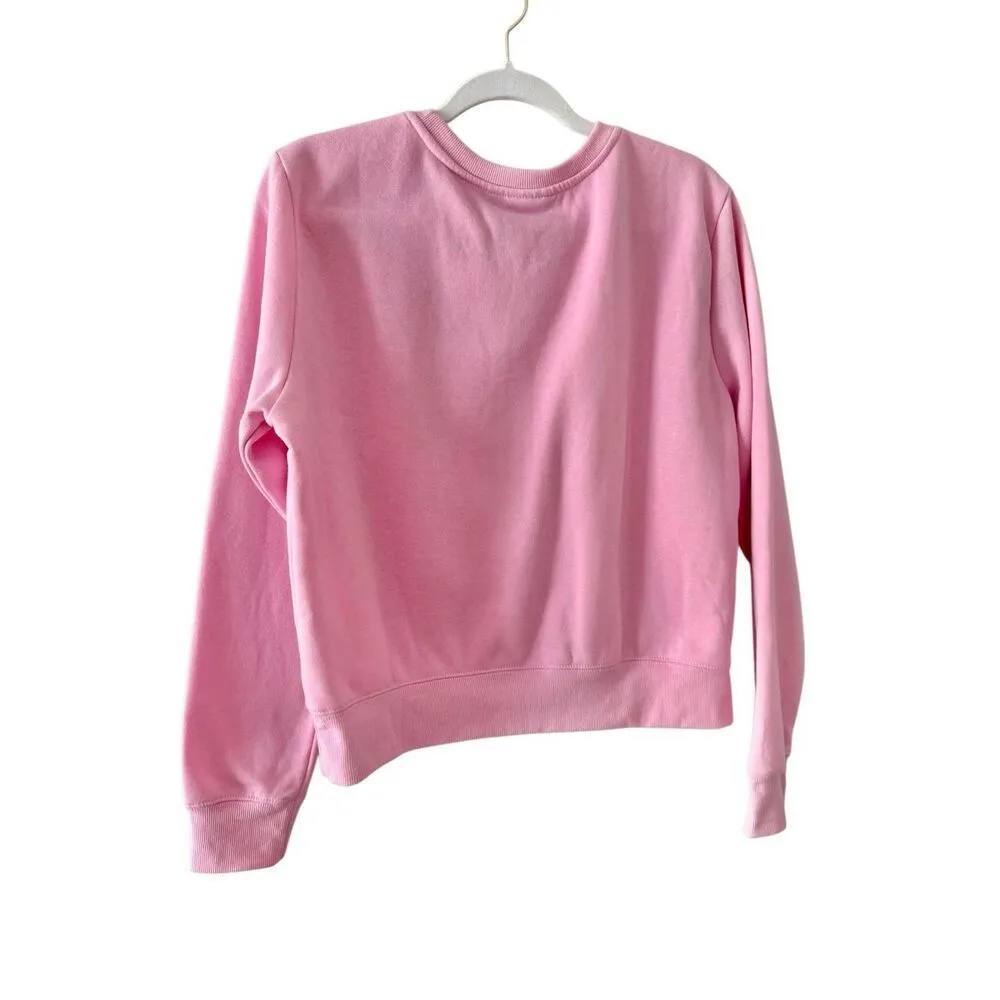 Barbie Sweatshirt Ski Club 1959 Size Large Pink Crewneck Graphic Cropped NEW - Image 5