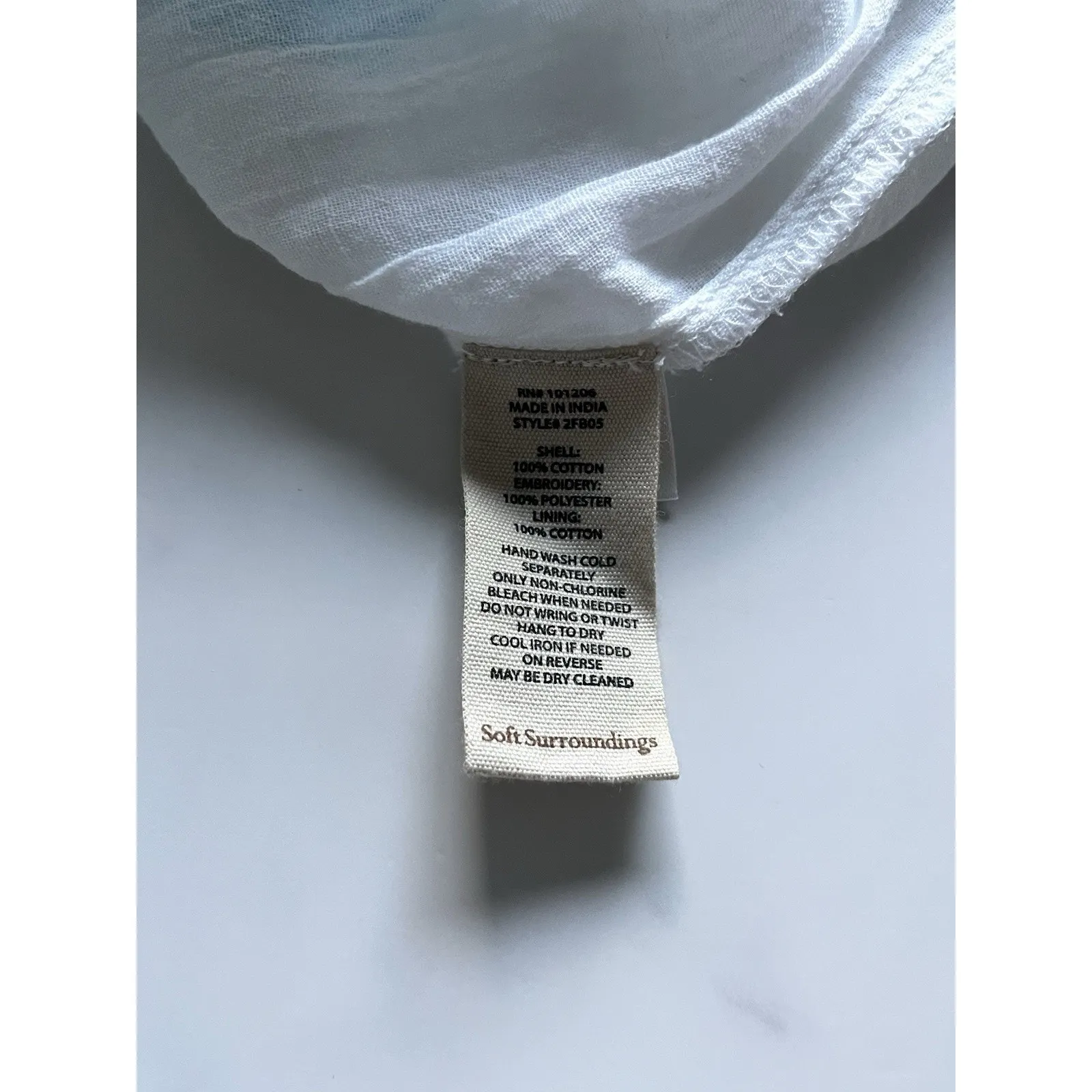 Soft Surroundings Juniper Midi Dress Sz Large Embroidered White Gauze Boho Chic - Image 9