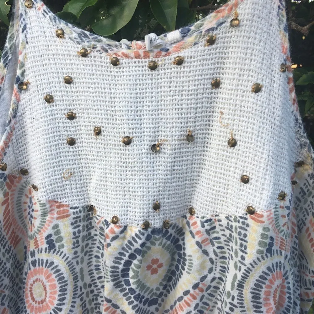 ripcurl Boho Cotton Graphic Aztec Sundress Size Small - Image 2