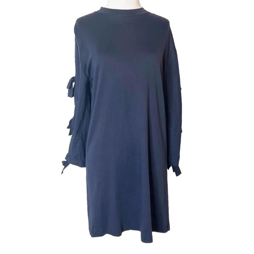 Tory Burch Emilia tie sleeve dress blue sz S - Image 8