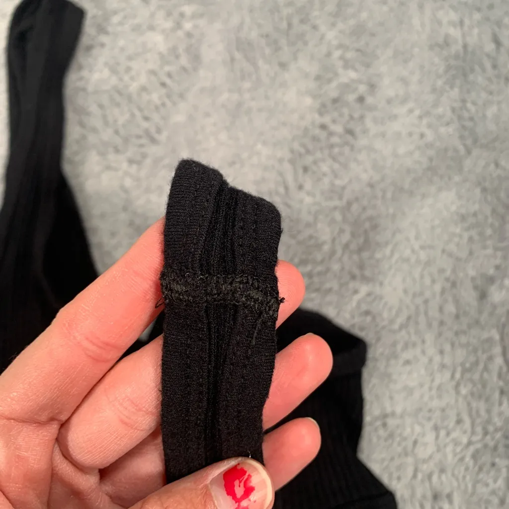 Out from under Urban Outfitters black Ribbed cropped tank Top XS/S - Image 4