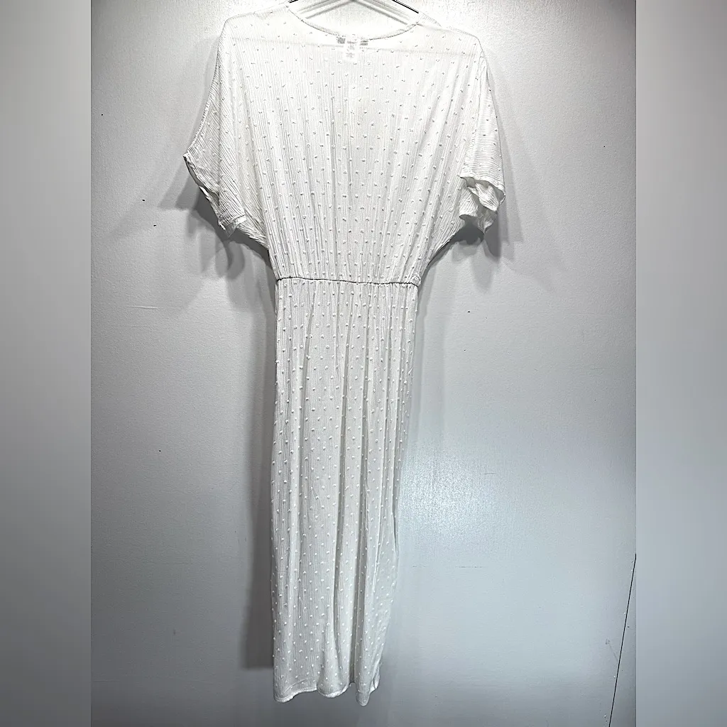 White Sheer Crepe Swiss Dot Airy Summer Dress by Dippin Daisys Beach Vacation - Image 4