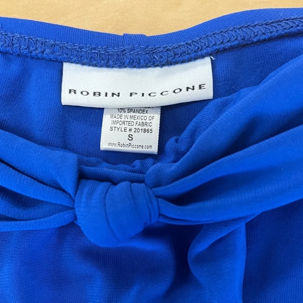 Robin Piccone Blue Knot Bikini Bottom - Image 3