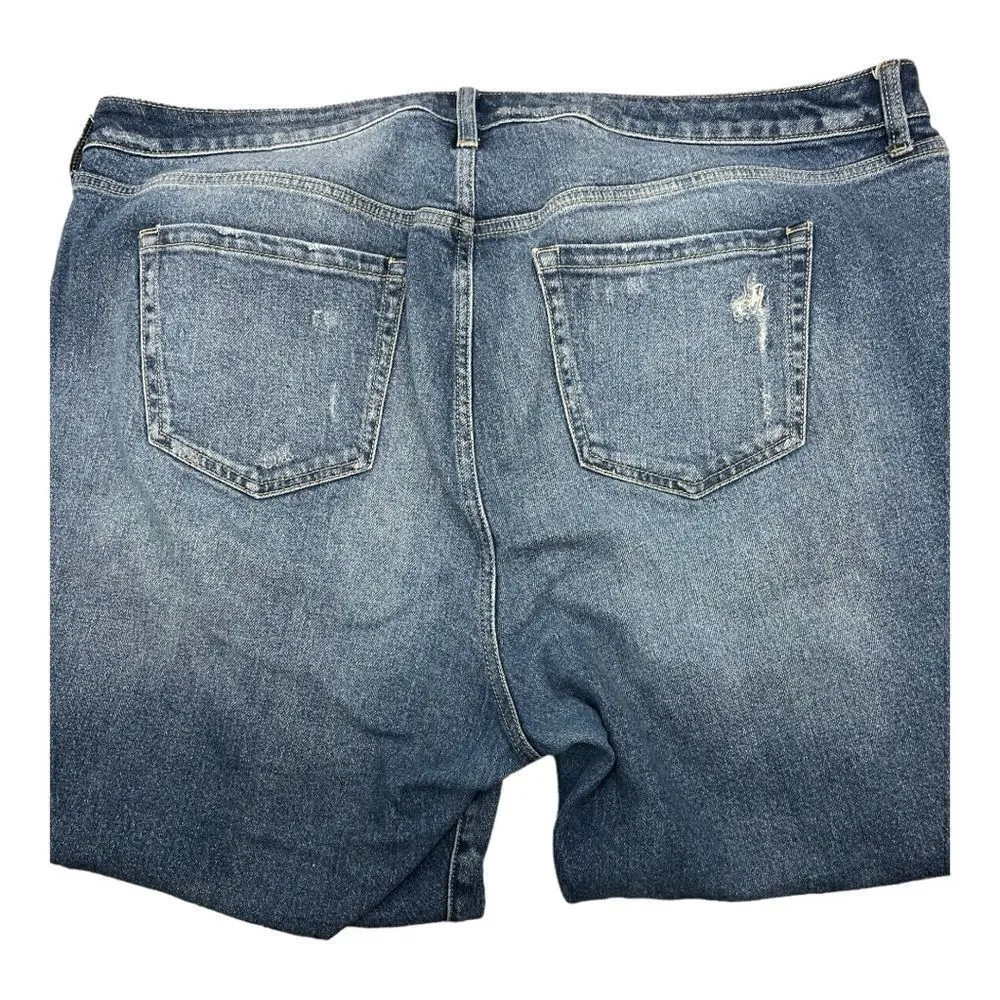 Torrid 22S distressed high rise straight ankle button fly jeans - Image 3