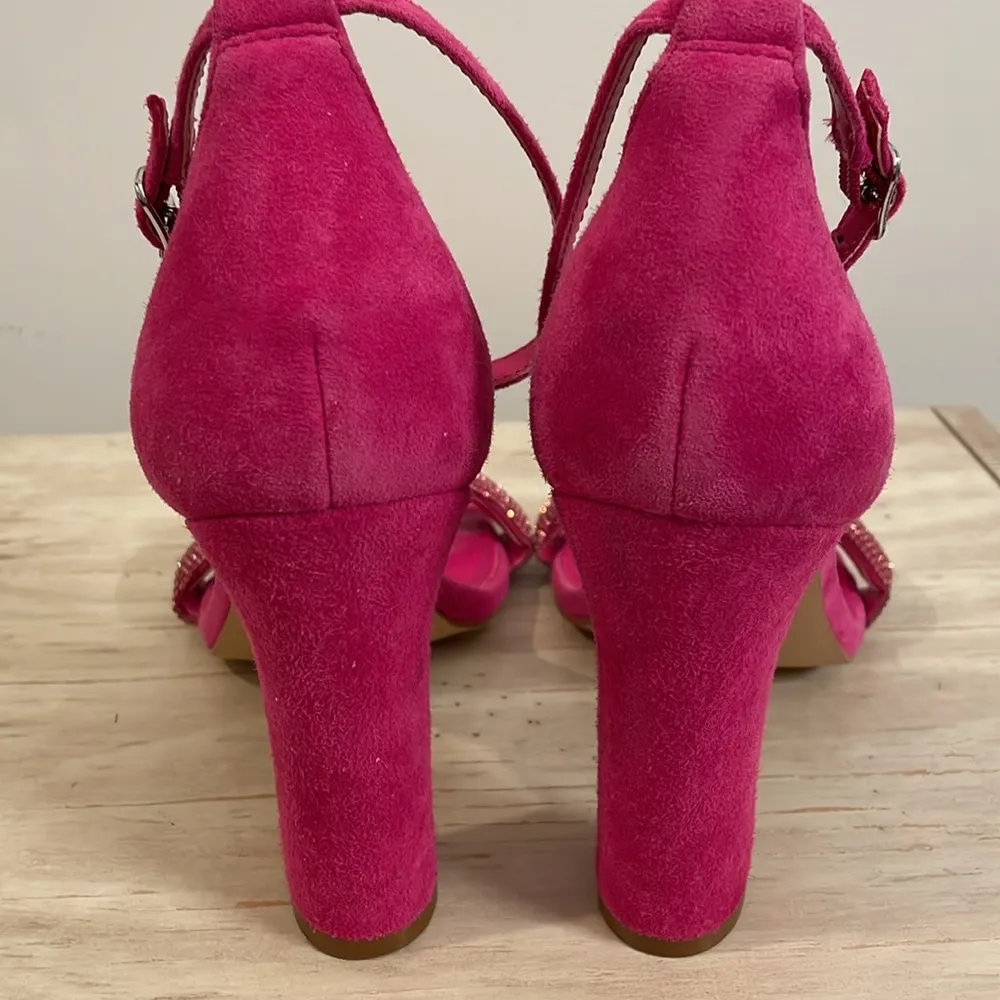 Marc Fisher Hot Pink Angelo Ankle Strapped Heeled Sandals - Image 8