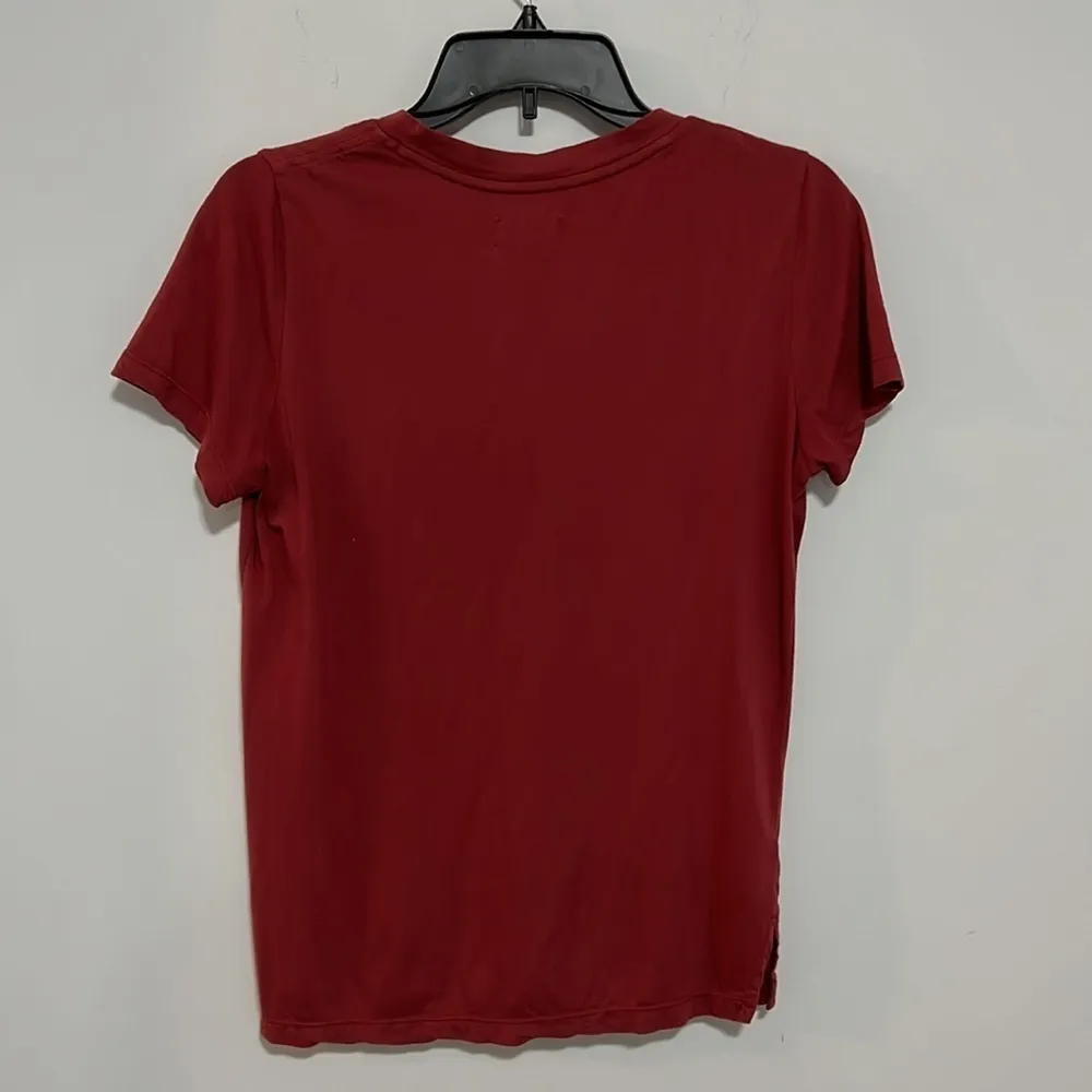 Lou & Grey Reddish/Orange V Neck T Shirt Size Small - Image 6