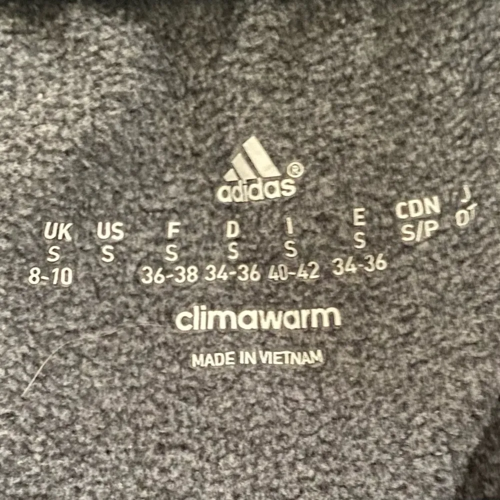 Adidas Climawarm Women’s Sz S Dark Heathered Gray Fleece Open Hem Athletic Pants - Image 4