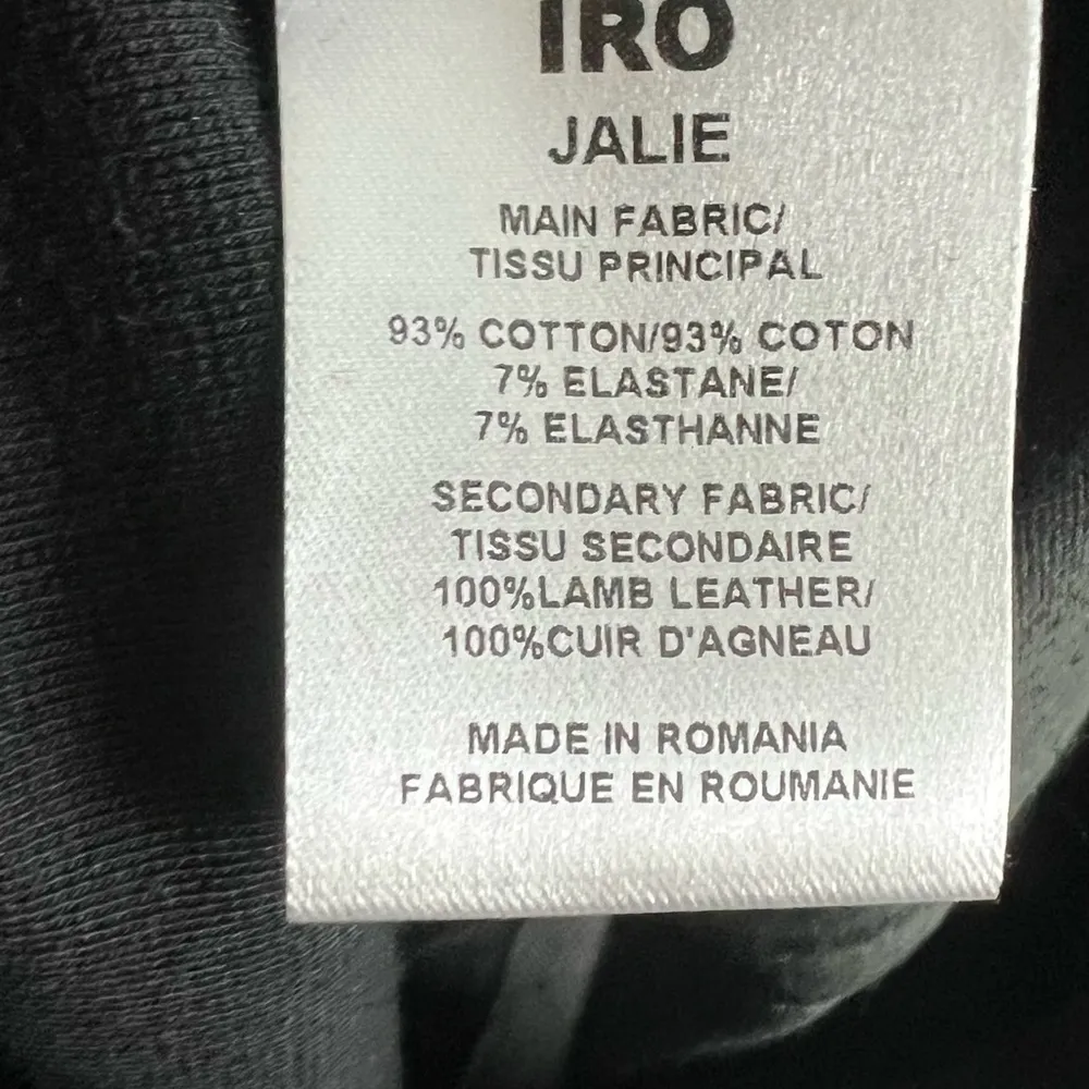 IRO Black Midi lamb leather and cotton with Wrap Design - Image 11