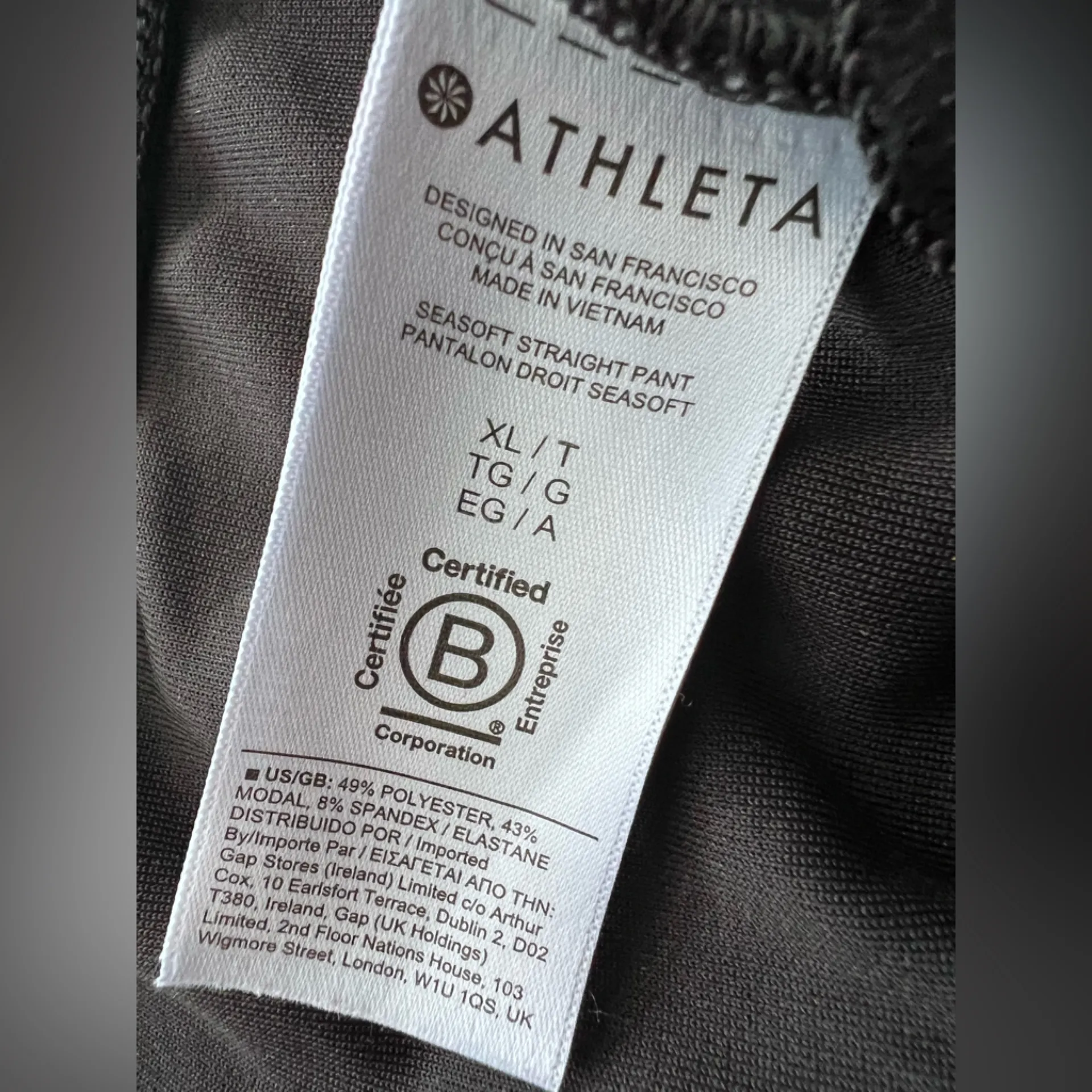 Athleta Seasoft Straight Pants black drawstrings XL tall - Image 7