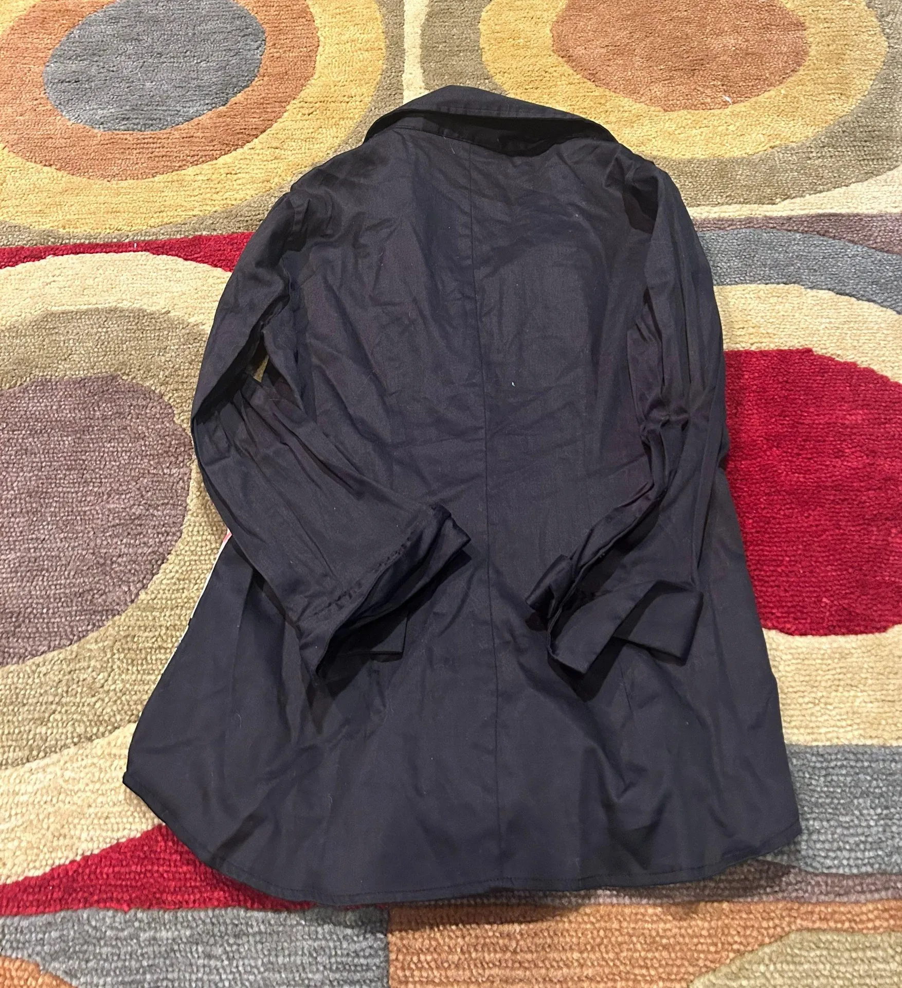 NWT New York & Company Black Floral Button Down Shirt 3/4 Sleeves Size Small - Image 3