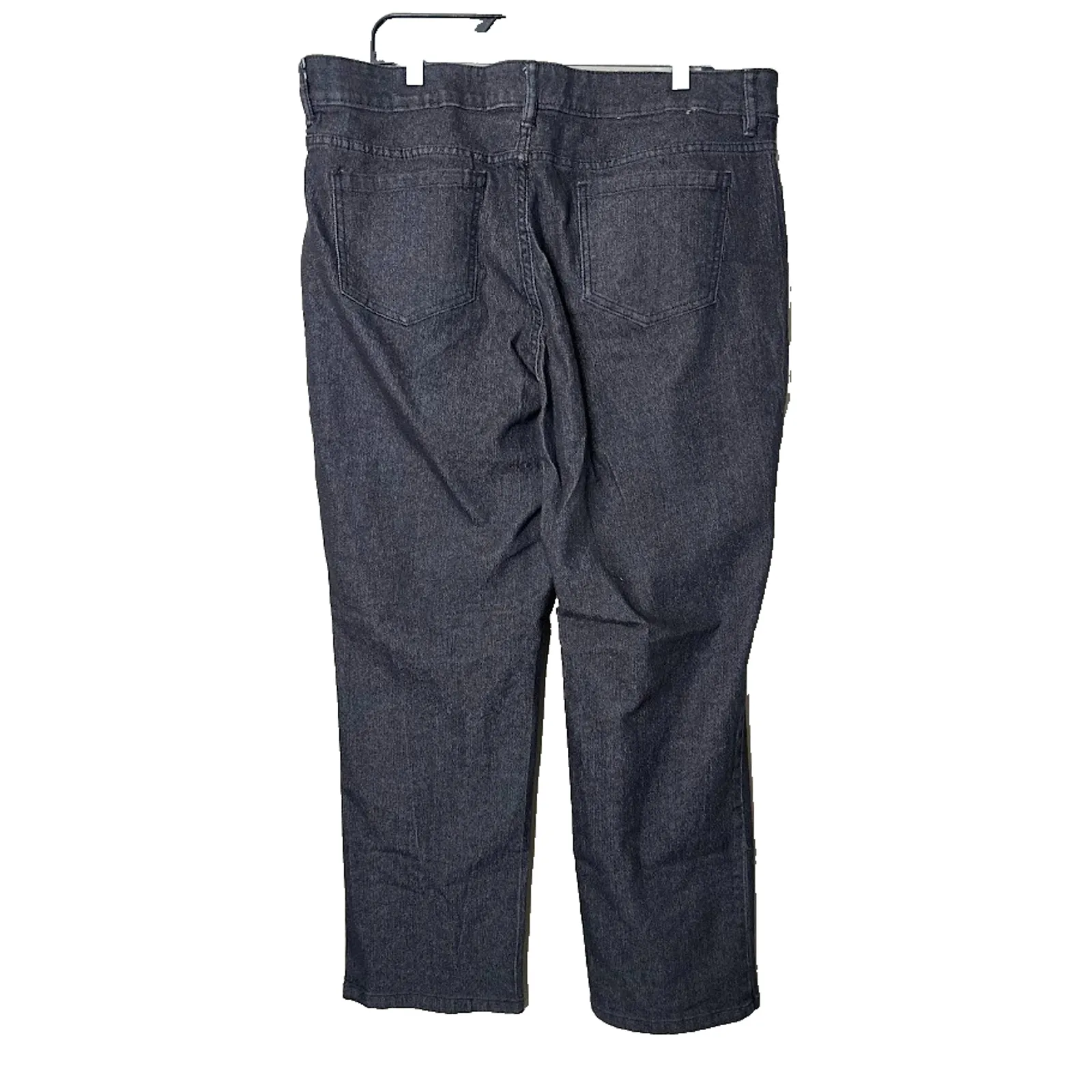 Denim 24/7 Womens Straight Jeans Size 22W Black Stretch High Rise - Image 3