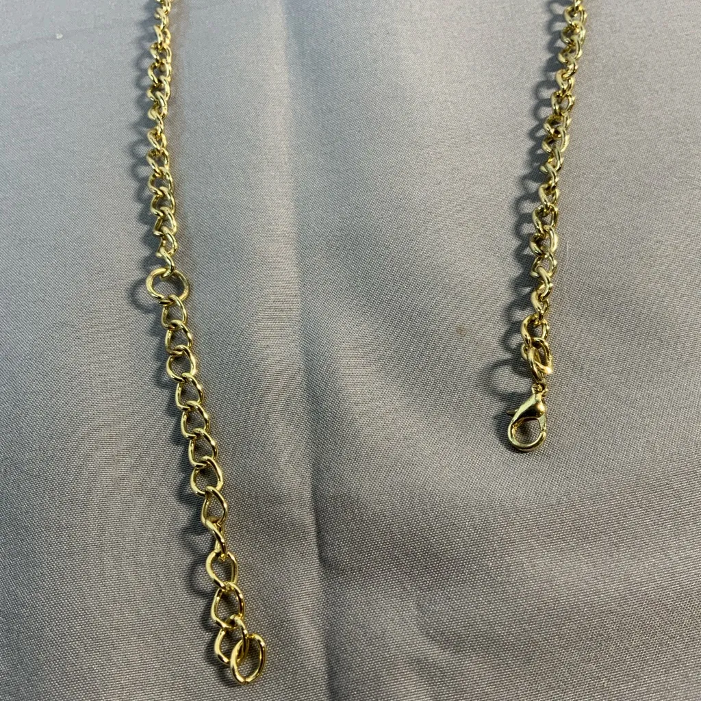 Vintage retro style 80s statement power necklace red, black, white, 16” Black - Image 4