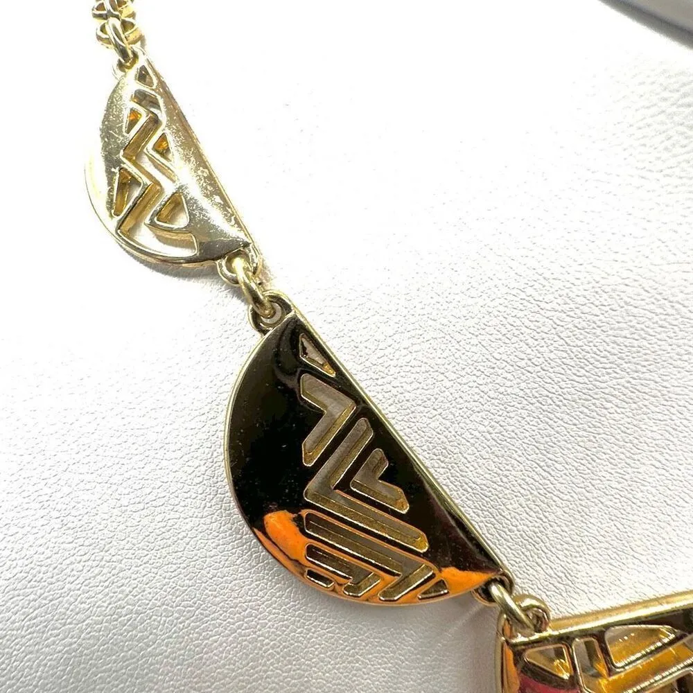 SHA Avon gold tone statement necklace - Image 9