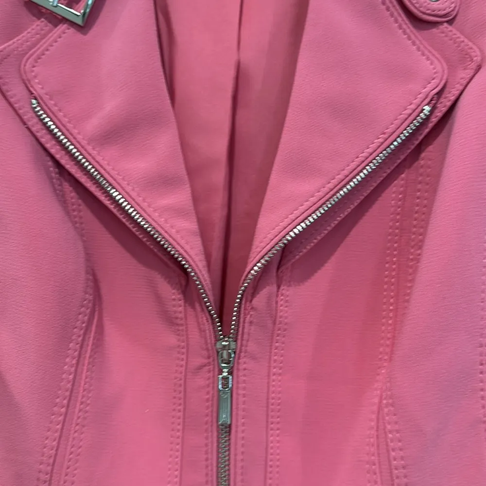 White House Black Market pink Moto Jacket - Image 8