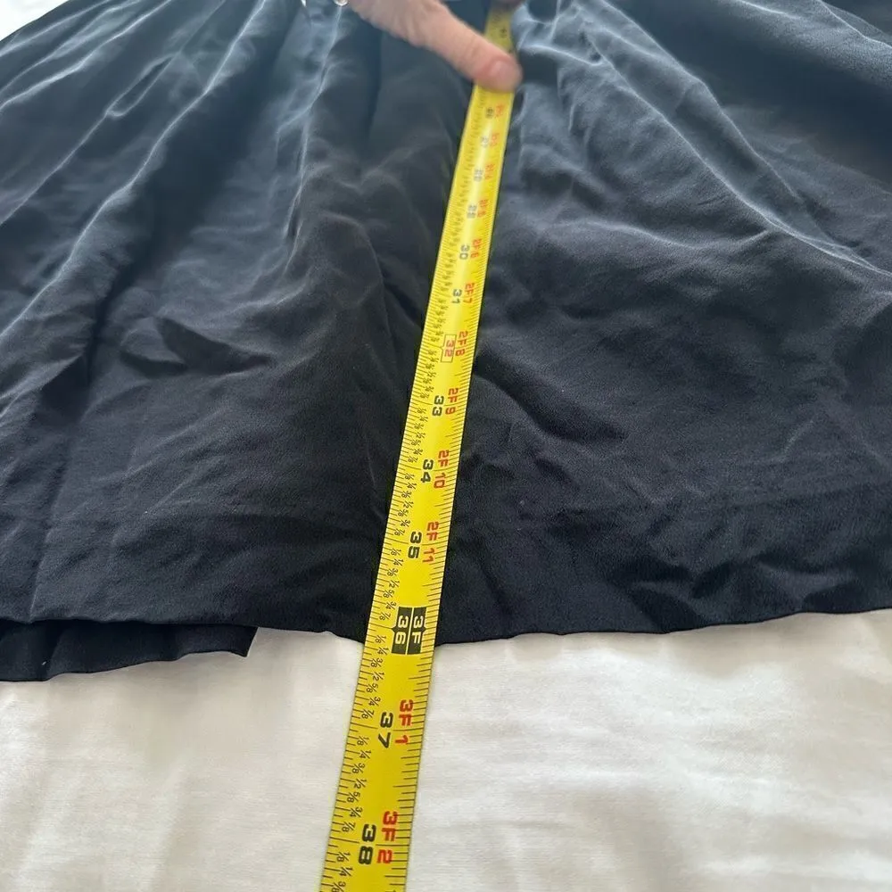 Y2K Juicy Couture Black Silk Shirtdress with Gold Buttons size 14 - Image 7