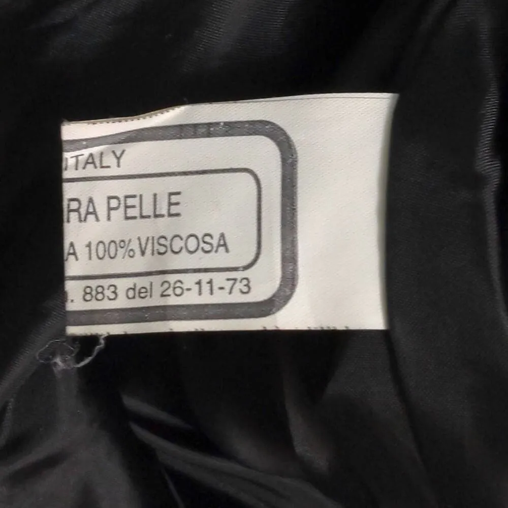 Schegge Womens Blazer Jacket Black Leather Buttons Pockets Half Belt Italy 48 Size undefined - Image 9