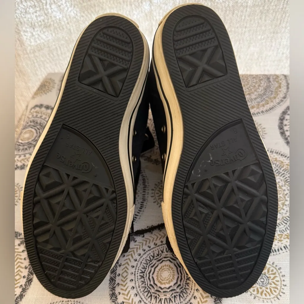 Converse CT Platform Plus Wool Collar Hidden Wedge Sneakers Womens Size 8 Black - Image 12