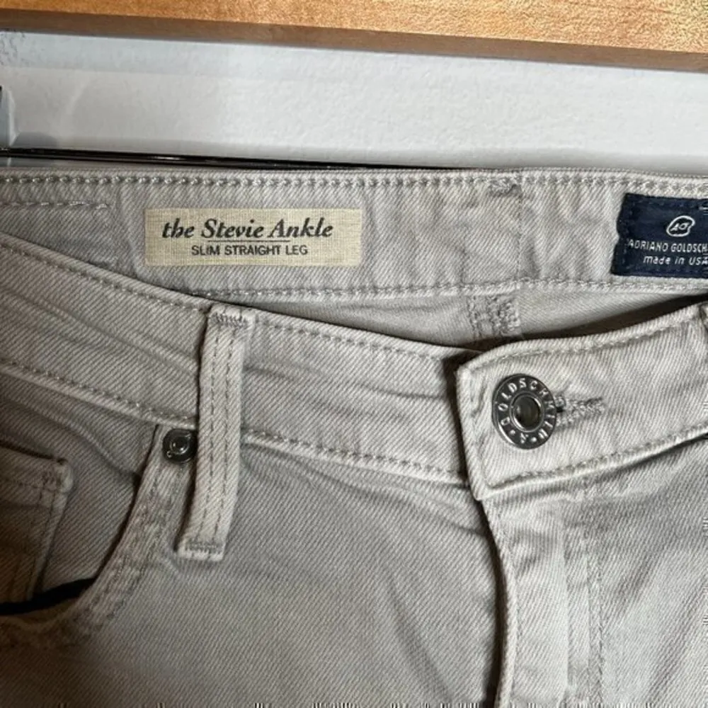 AG Adriano Goldschmied 🌺 Adriano Goldschmied 'Stevie Ankle' grey Slim Straight jeans - Image 3