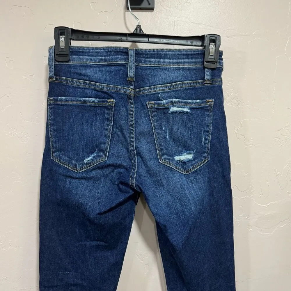 Flying Monkey Distressed Denim Skinny Jeans Size 24 - Image 4