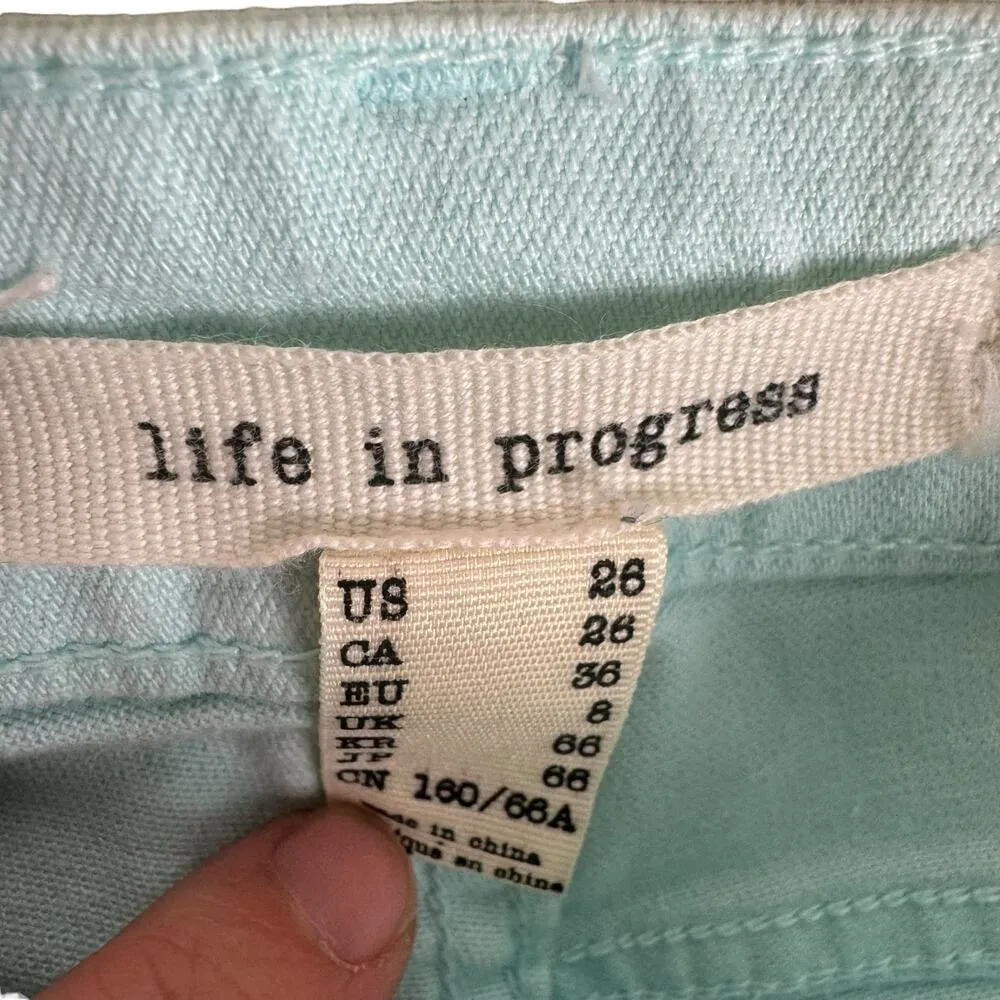 Life In Progress Light Blue Skinny Ankle Fit Low Rise Cotton Denim Jeans Size 26 - Image 5