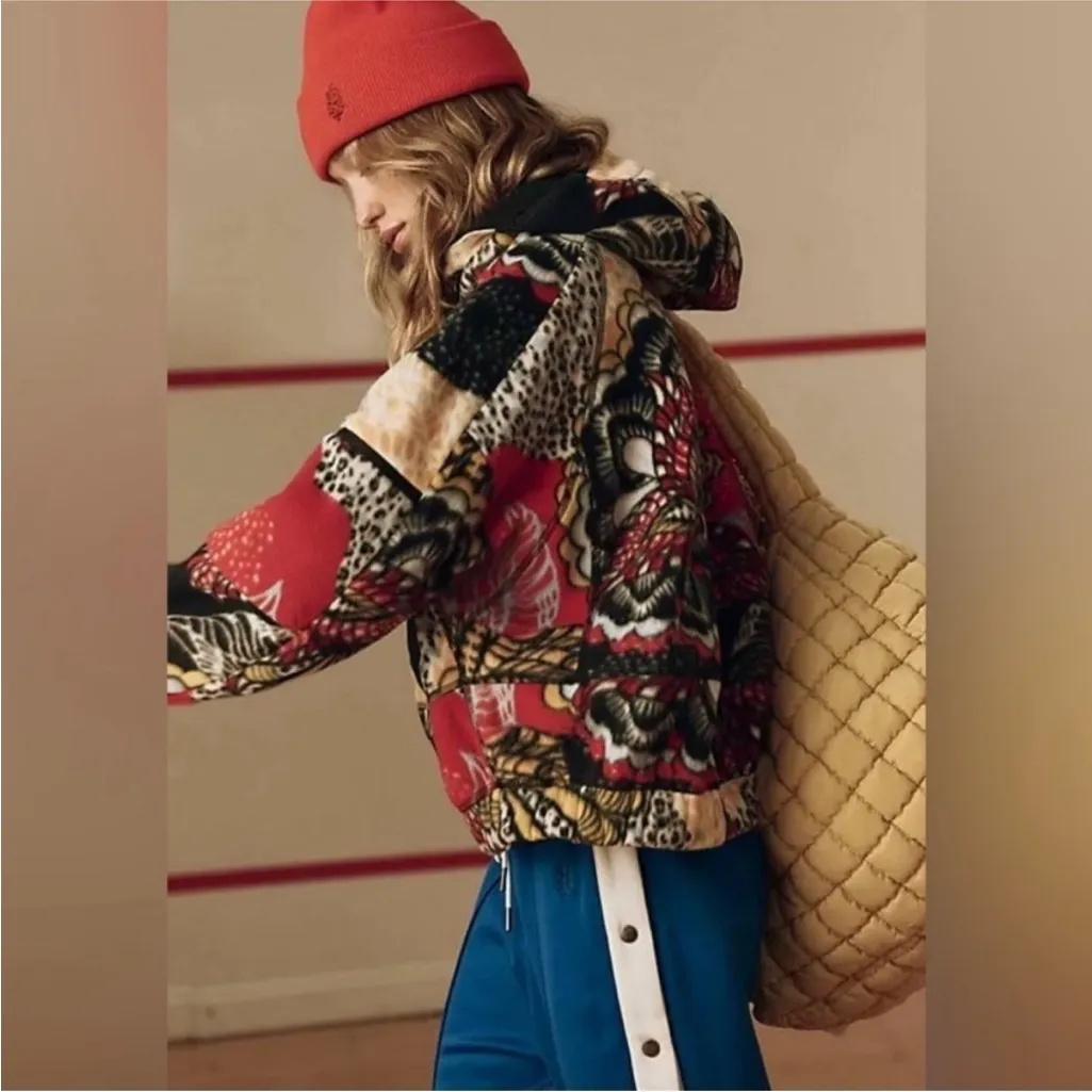 FP Movement Wild and Free Printed Fleece Pullover Red - Image 4