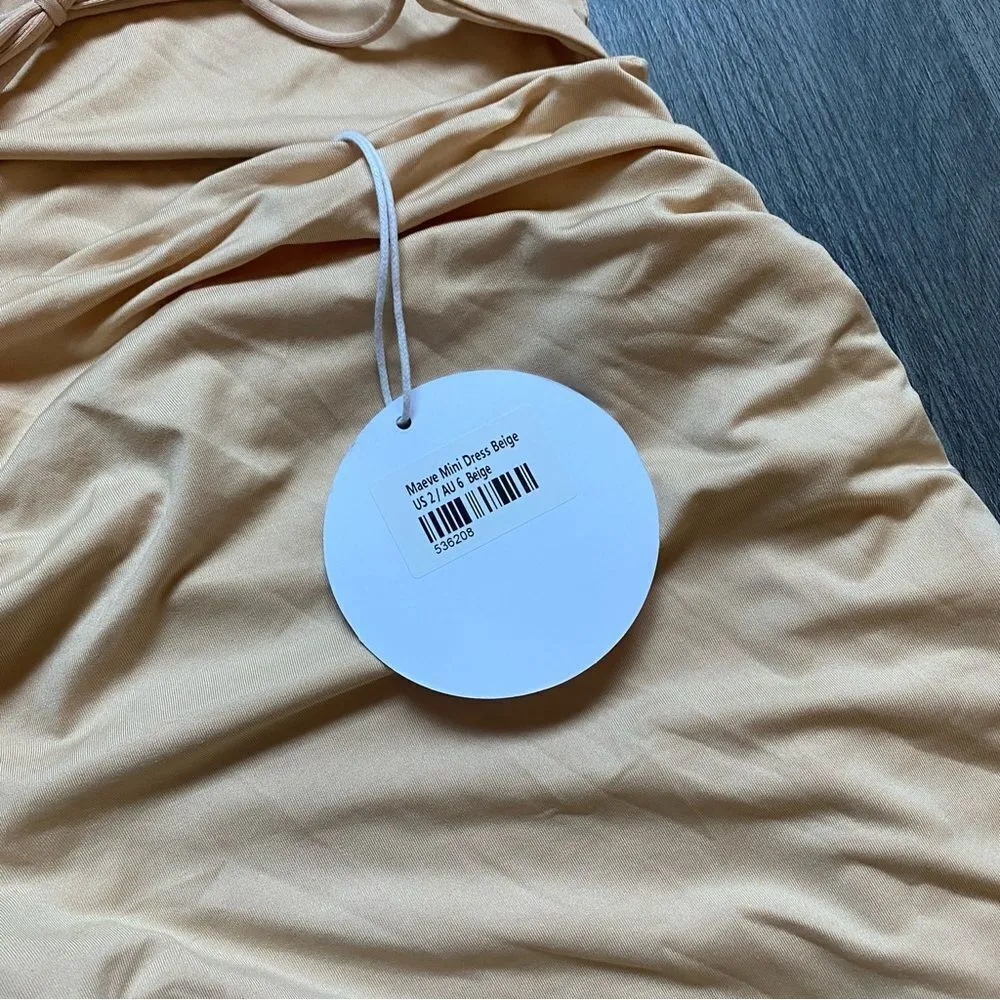 Princess Polly Dress Maeve Mini Beige US 2 Stretch Party - Image 7