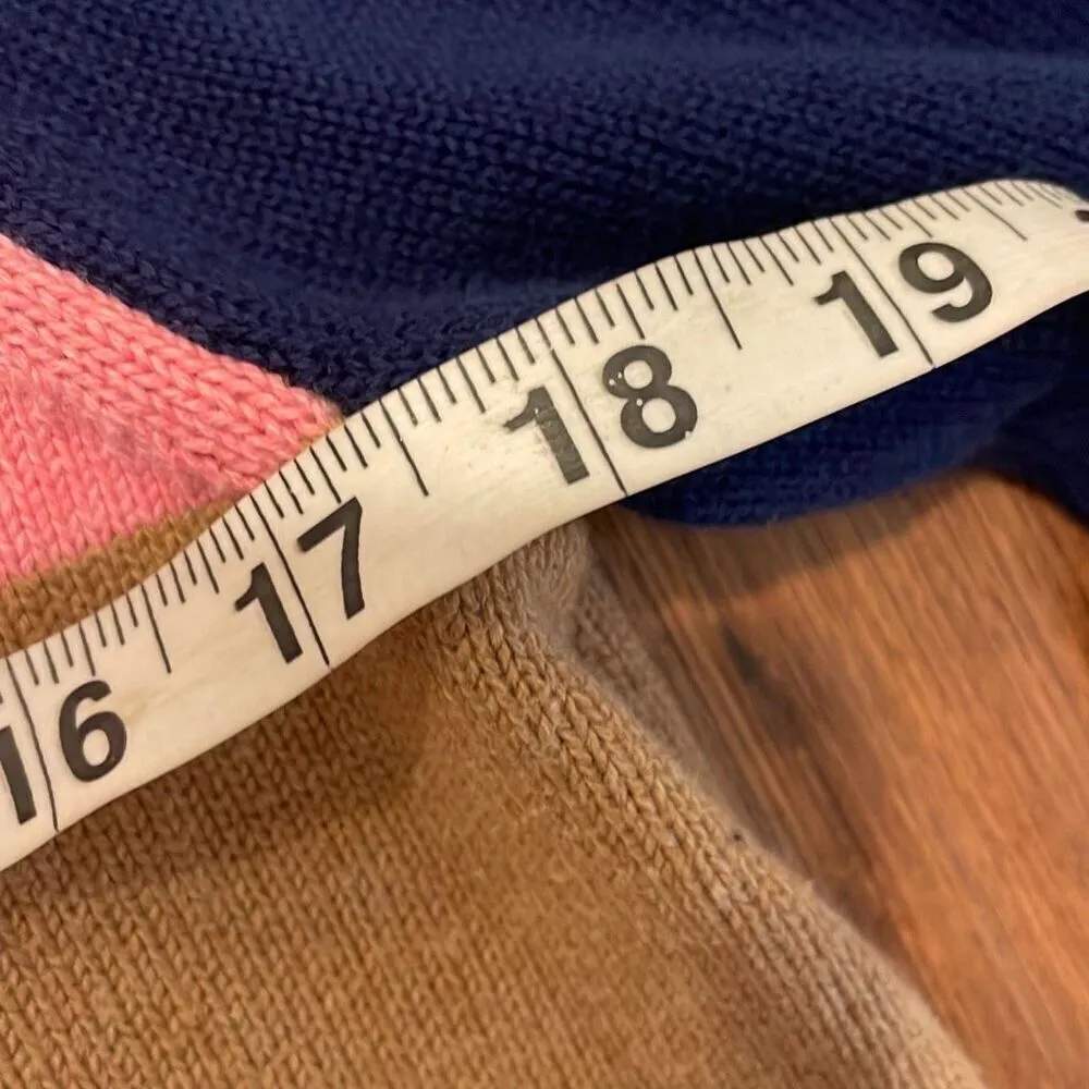 J.Crew colorblock collared button neck pullover sweater sml Blue - Image 9