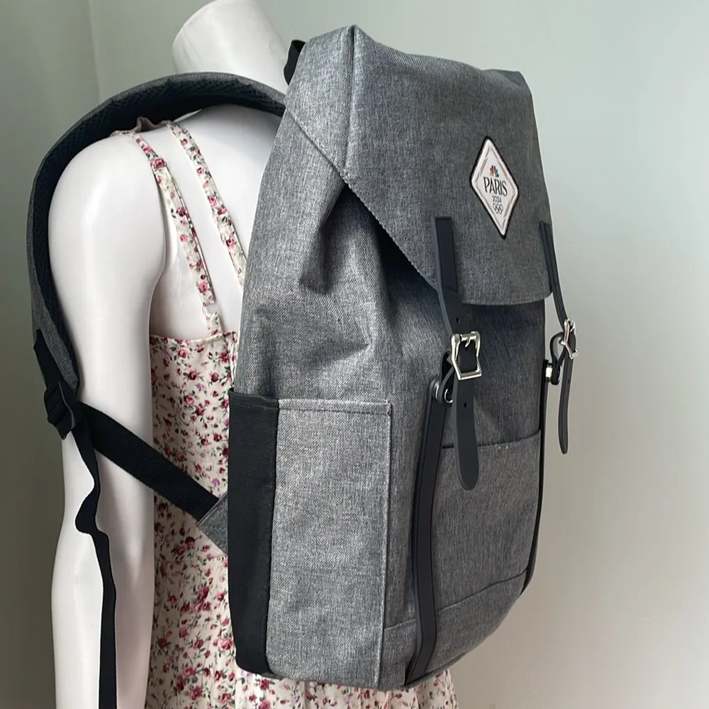 Olympics Paris Gray Flip Top Backpack - Image 5