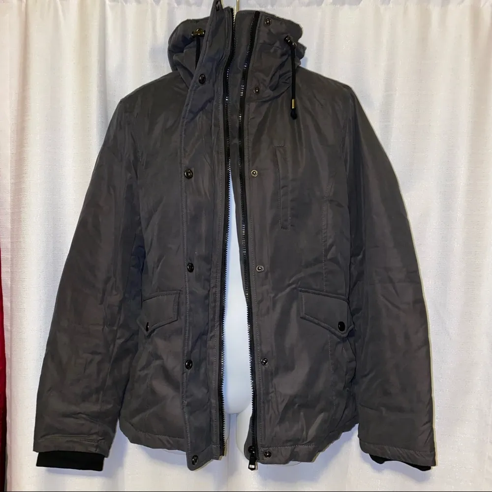 Women’s gray  fleece lined winter coat LARGE - Image 5