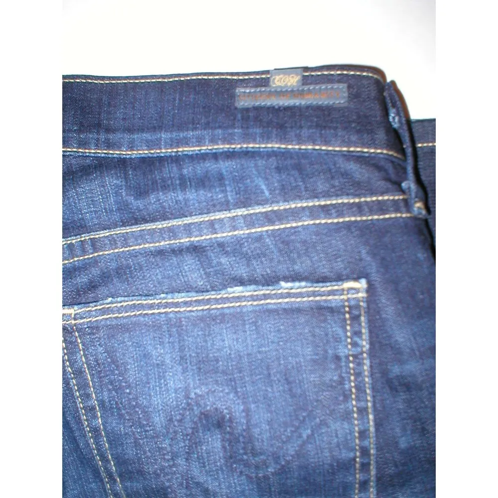 New Womens Designer Citizens of Humanity Ava Straight Dark Jeans 24 USA Distress - Image 7
