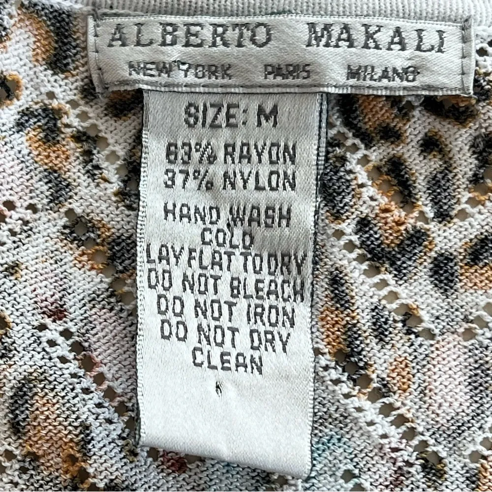 Alberto Makali  Animal Print Knit Top - Image 3