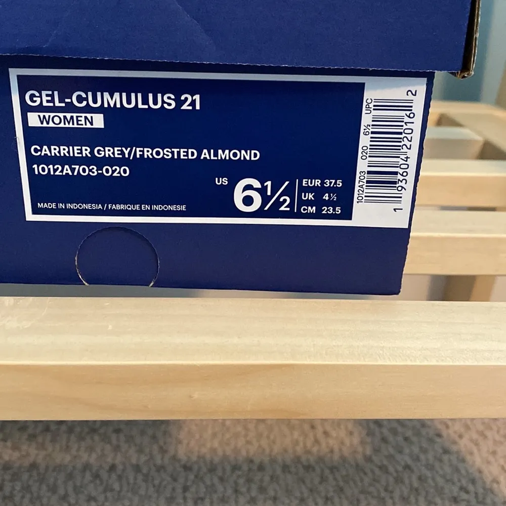 Asics 6.5 Women's Gel-Cumulus 21 Carrier Grey/Frosted Almond NEW Running Shoes - Image 8