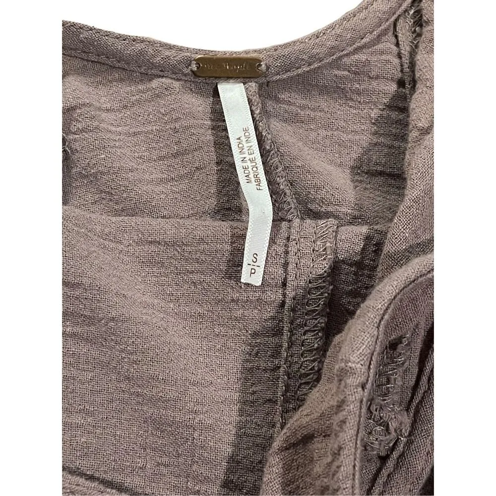 Free People Just For You Playsuit in Elderberry Tea Sz S - Image 5