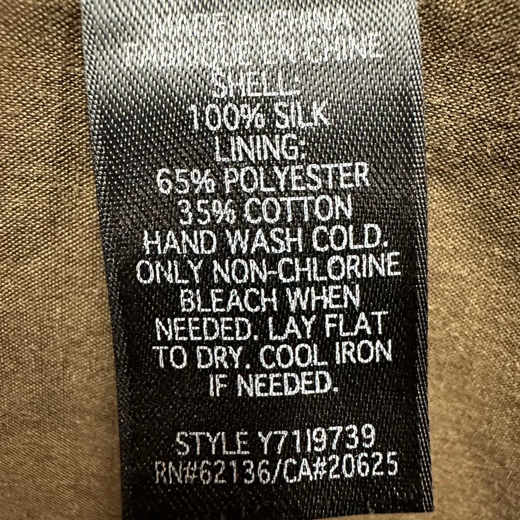 Guess 100% Silk Brown Hot Pink Floral Fit & Flare Dress Size 7 Feminine Summer‎ - Image 6