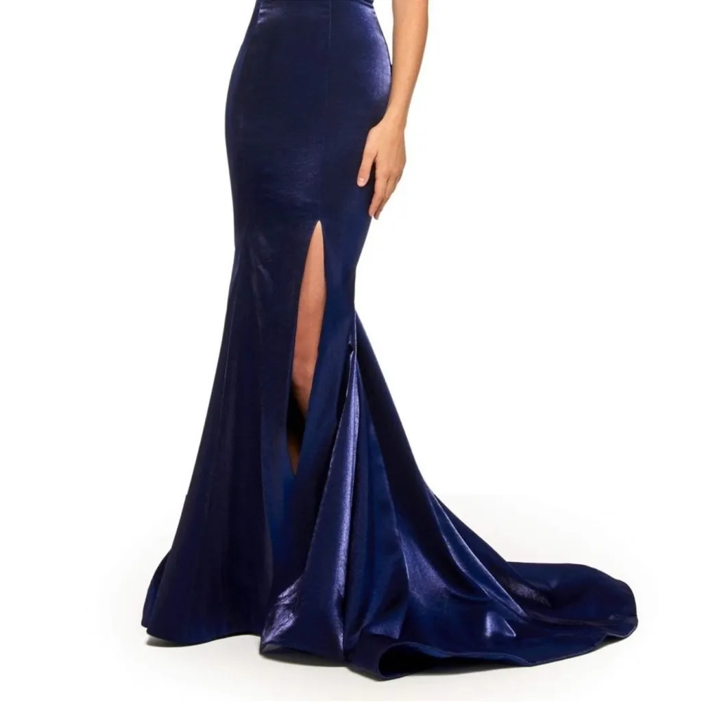 Sherri Hill Strapless Mermaid Lace Up Simple Prom Dress 52961 size 6 - Image 5
