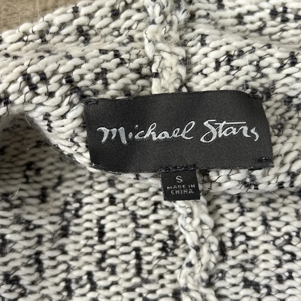 Michael Stars Cardigan With Leather Accents RN# 102146 Size Small - Image 2