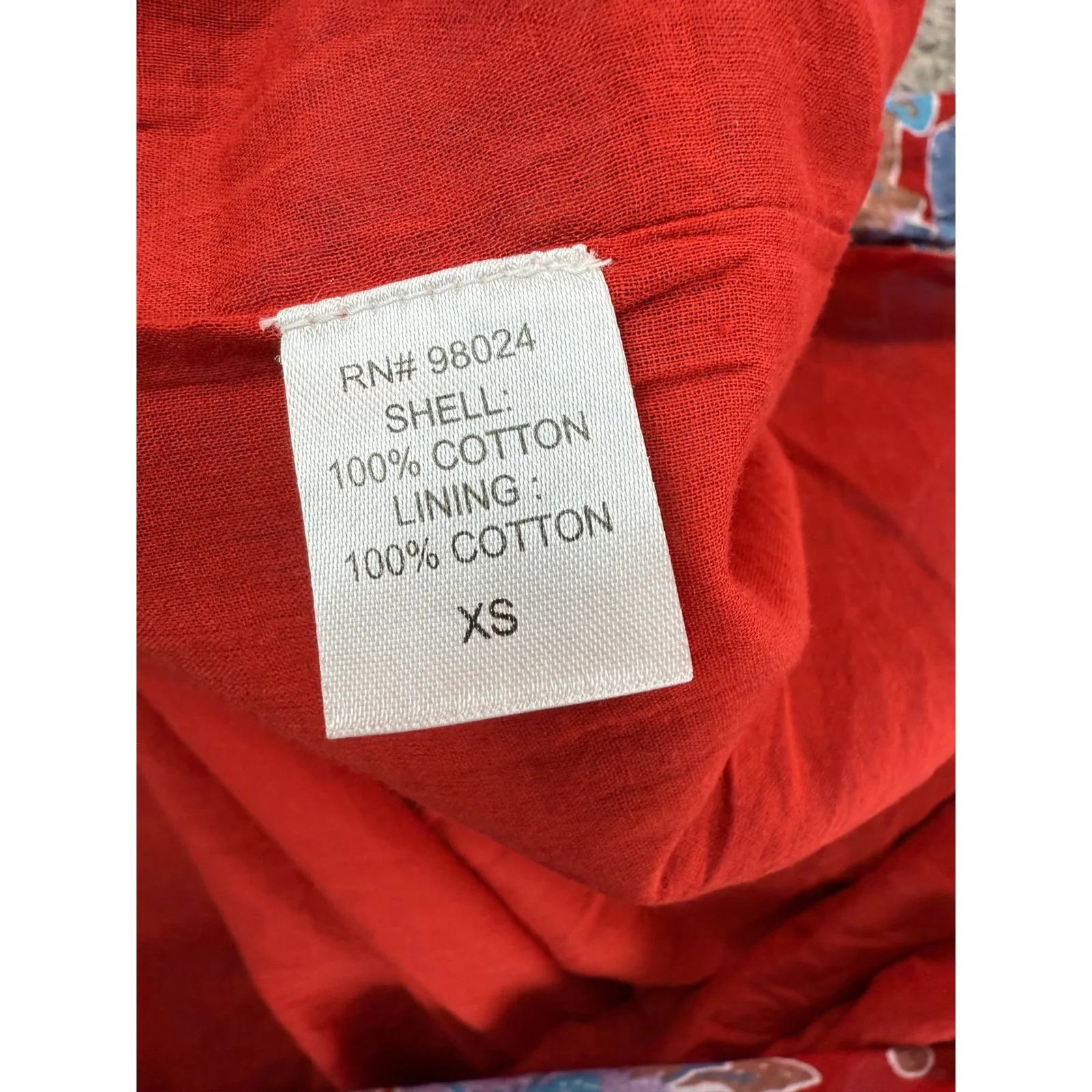 NWT Caroline Constas Dress XS Frenchie Print Floral Long Sleeve Maxi Boho Tiered Red - Image 11