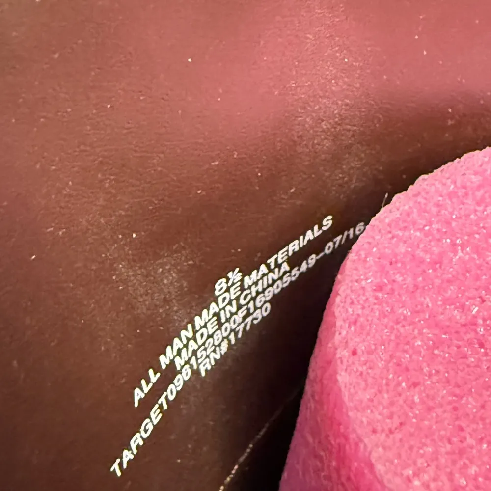 Target Merona Brown Leather Tall Riding Style Boots with Faux Spur Straps - Image 5