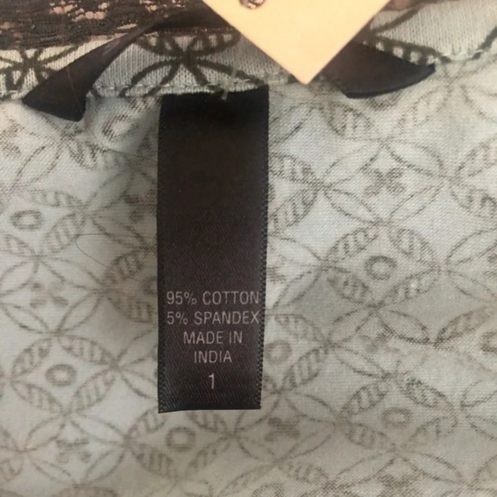 💙SALE 3/$25 SOMA BY CHICOS ANASTASIA PELA KIMONO PATCHWORK CROSSOVER TOP BLUE - Image 4