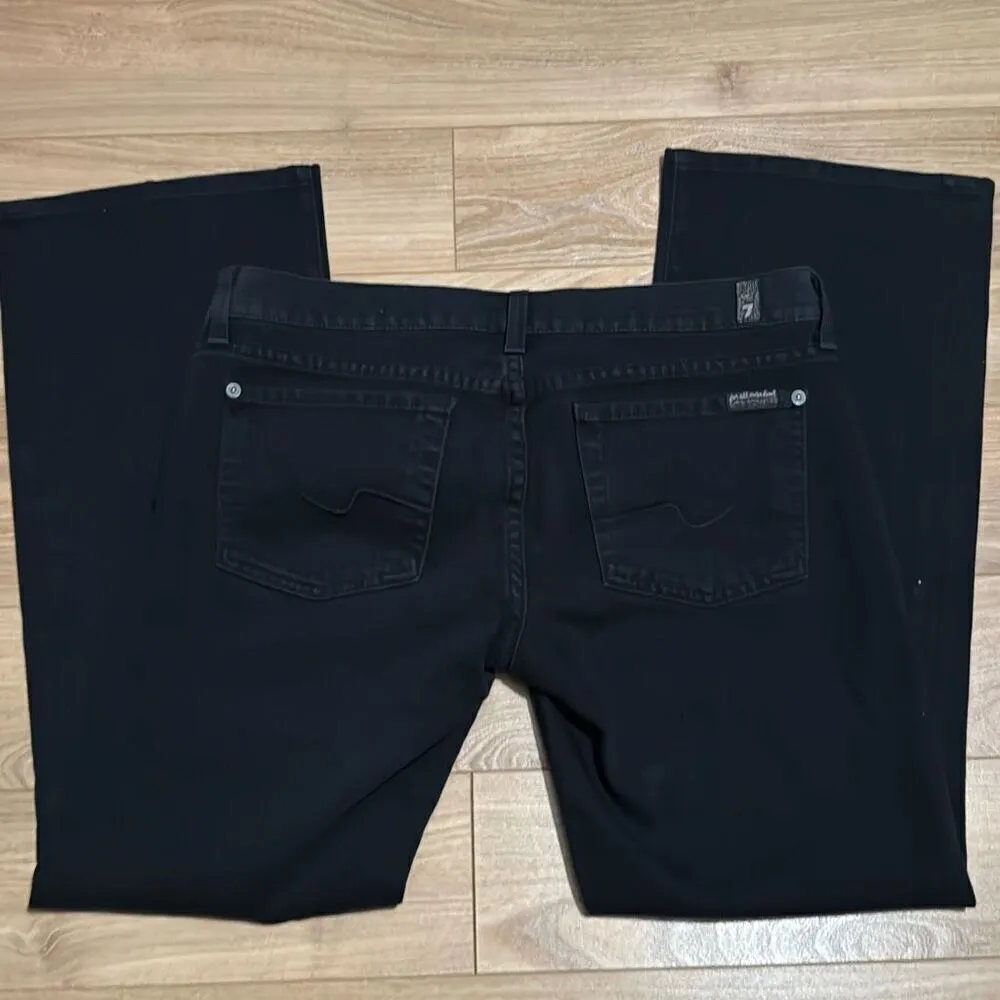 7 For All Mankind LEXIE A POCKET Boot Cut Jeans Petites 30 black jeans - Image 4