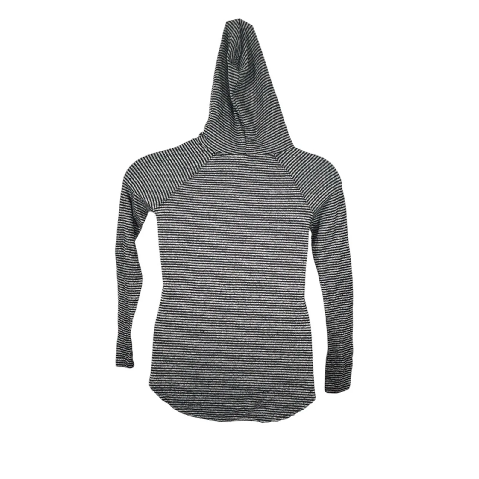 American Eagle Soft & Sexy Striped Lace-Up Hoodie Tee Lightweight Small - Image 9