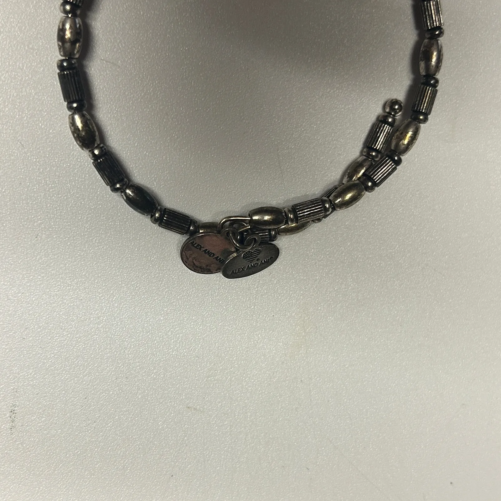 ALEX AND ANI  Silver-Tone Bangle Bracelet Infinity Love Beaded Wrap - Image 4