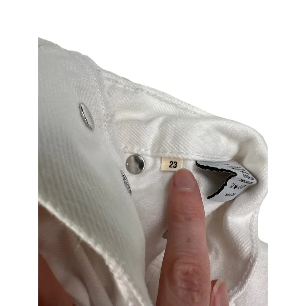 GRLFRND - The Lex High Rise Wide Leg Cargo Jeans in White - Image 5